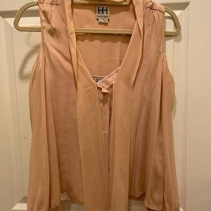 Haute hippie silk blouse cutout shoulder button down - xs